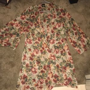 Floral kimono cover up